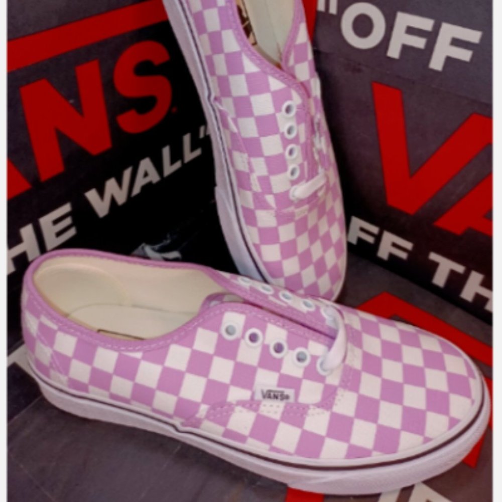 Vans Authentic Checkerboard Orchid White Purple Men's 7/Women's 8.5 VNOA348A3XX